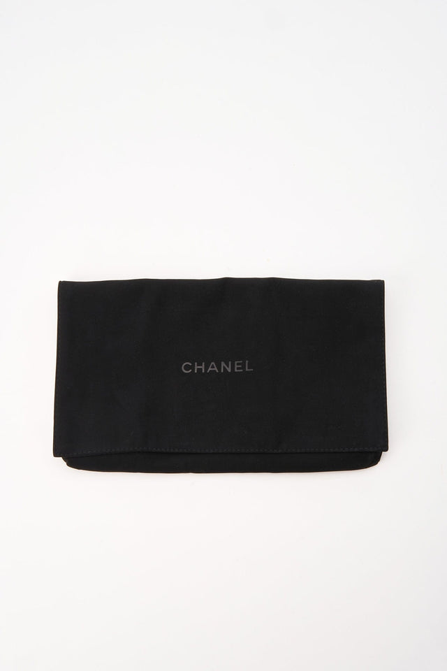 Chanel Black Lambskin Leather Wallet On Chain