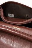 Vintage Chanel Brown Caviar Leather Wallet On Chain