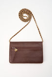 Vintage Chanel Brown Caviar Leather Wallet On Chain