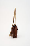 Vintage Chanel Brown Caviar Leather Wallet On Chain