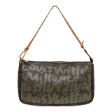 Louis Vuitton Pochette Accessoire  Canvas Clutch Bag