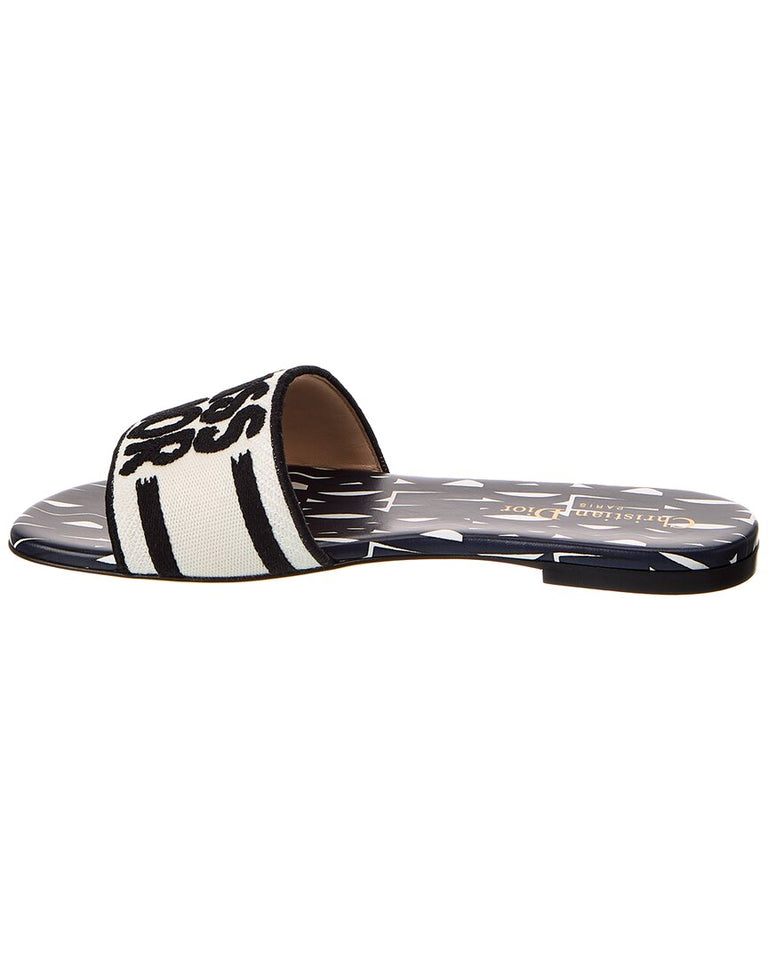 Dior DWay Canvas & Leather Sandal