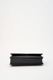 Chanel Black Lambskin Leather Floral Wallet On Chain