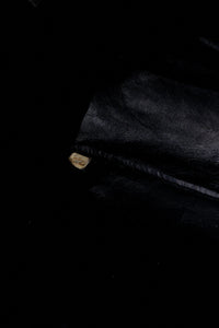 Vintage Chanel Black Leather Tote Bag with Chunky Gold Hardware