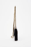 Vintage Chanel Black Caviar Leather Wallet On Chain