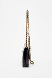 Vintage Chanel Black Caviar Leather Wallet On Chain