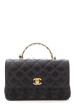 Chanel 2023 Black Lambskin Trendy Handle Flap Bag