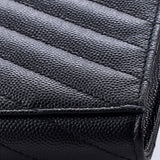Classic Monogram Envelope Wristlet Clutch Matelasse Chevron Leather