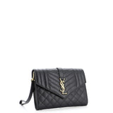Classic Monogram Envelope Wristlet Clutch Mixed Matelasse Leather