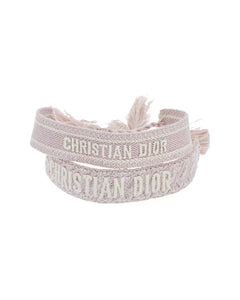 Dior Logo Signature Raffia Bracelet