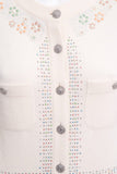 Chanel Cream Button Up Sweater SZ 34
