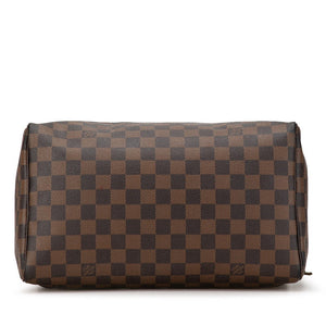Louis Vuitton Damier Speedy 30 Handbag Mini Boston Bag N41531 Eve Brown PVC Leather  Louis Vuitton