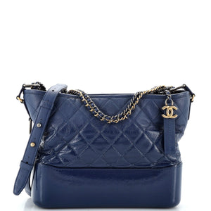 CHANEL Gabrielle Hobo Quilted Goatskin and Patent Medium