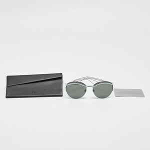 Dior Light Blue/purple Diorround Frame Aviator Sunglasses