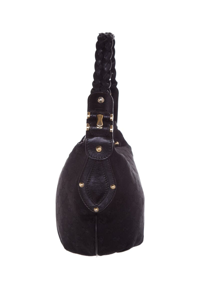 Gucci Vintage Black Monogram Hobo
