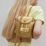 CHANEL * 1991-1994 Duma Backpack Gold Lambskin