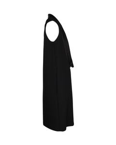 Dior Open Front Dress in Black Wool