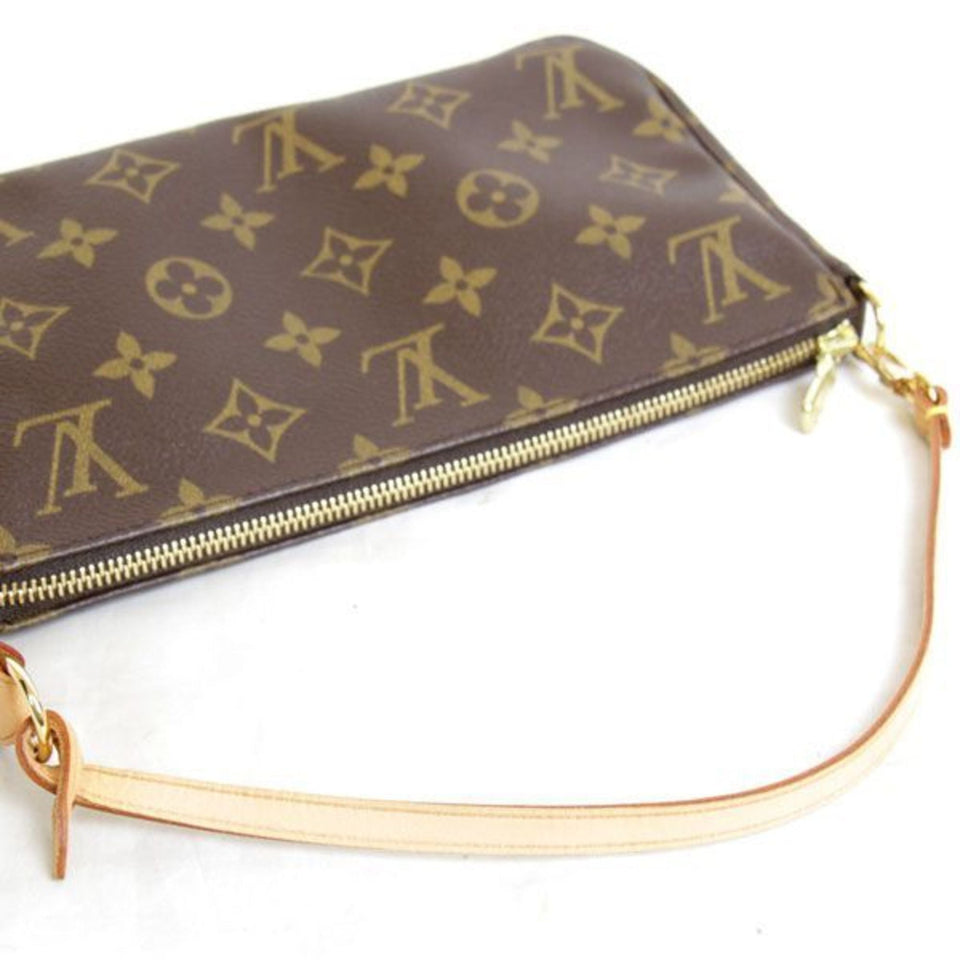 Louis Vuitton Pochette Accessoire  Canvas Clutch Bag