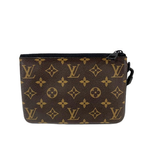 Louis Vuitton Pochette Zippée  Canvas Clutch Bag