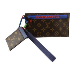 Louis Vuitton Pochette Ruban  Canvas Clutch Bag