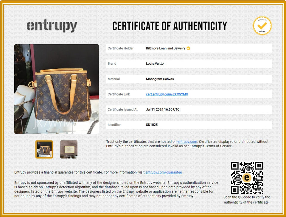 Louis Vuitton Vintage Monogram Batignolles Vertical Tote