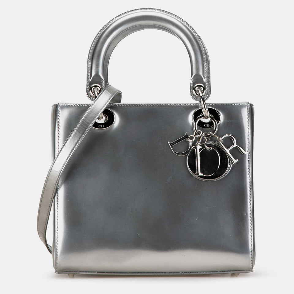 Medium Metallic Patent Lady Dior