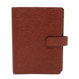LOUIS VUITTON Epi Agenda MM Day Planner Cover Brown R20043 LV Auth 54212