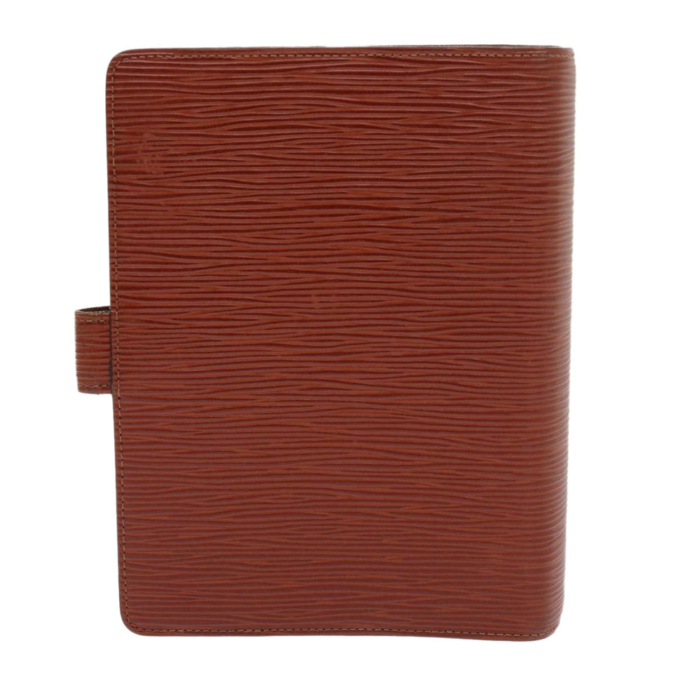 LOUIS VUITTON Epi Agenda MM Day Planner Cover Brown R20043 LV Auth 54212