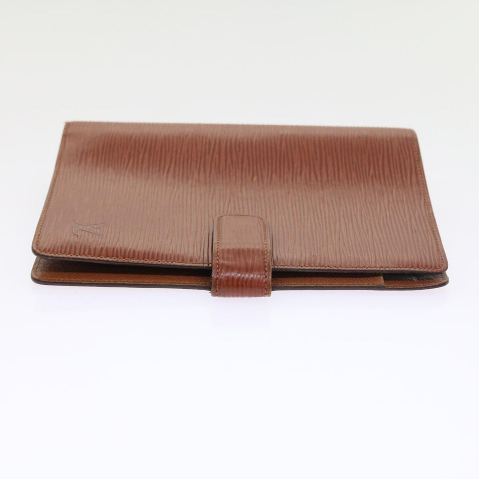 LOUIS VUITTON Epi Agenda MM Day Planner Cover Brown R20043 LV Auth 54212
