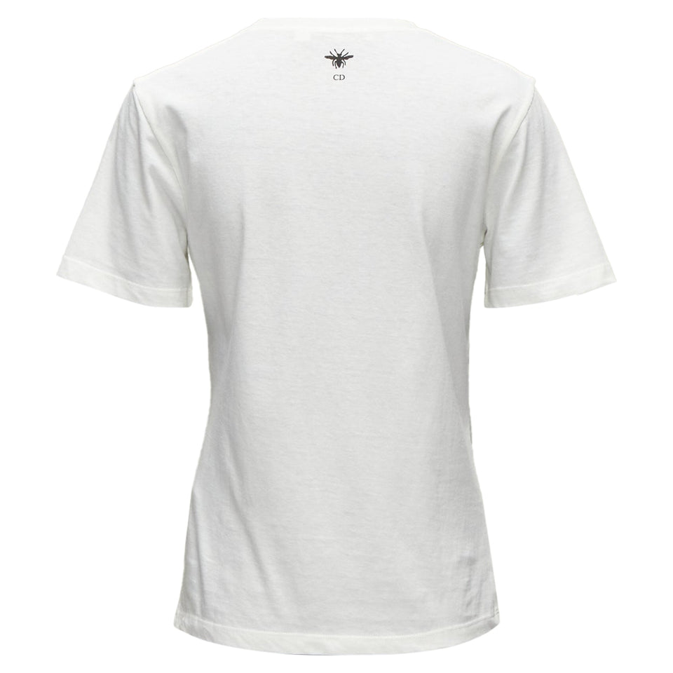 Dior Lucky Dior Zodiac Pixel Print Cotton Linen Short Sleeve Tshirt