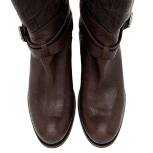 Dior Leather Cannage Roadior Boots