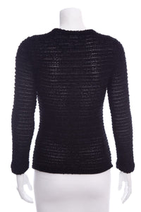 Chanel Black Tweed Sweater SZ 36