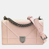 Pink Leather Small Diorama Shoulder Bag