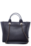 Chanel Black Caviar Studded Deauville Tote Handbag