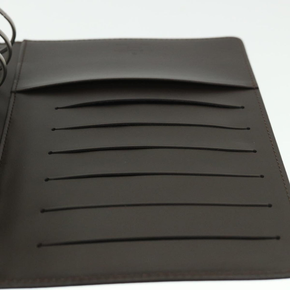 LOUIS VUITTON Epi Agenda MM Day Planner Cover Mocha R2004D LV Auth 55090