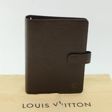 LOUIS VUITTON Epi Agenda MM Day Planner Cover Mocha R2004D LV Auth 55090