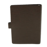 LOUIS VUITTON Epi Agenda MM Day Planner Cover Mocha R2004D LV Auth 55090