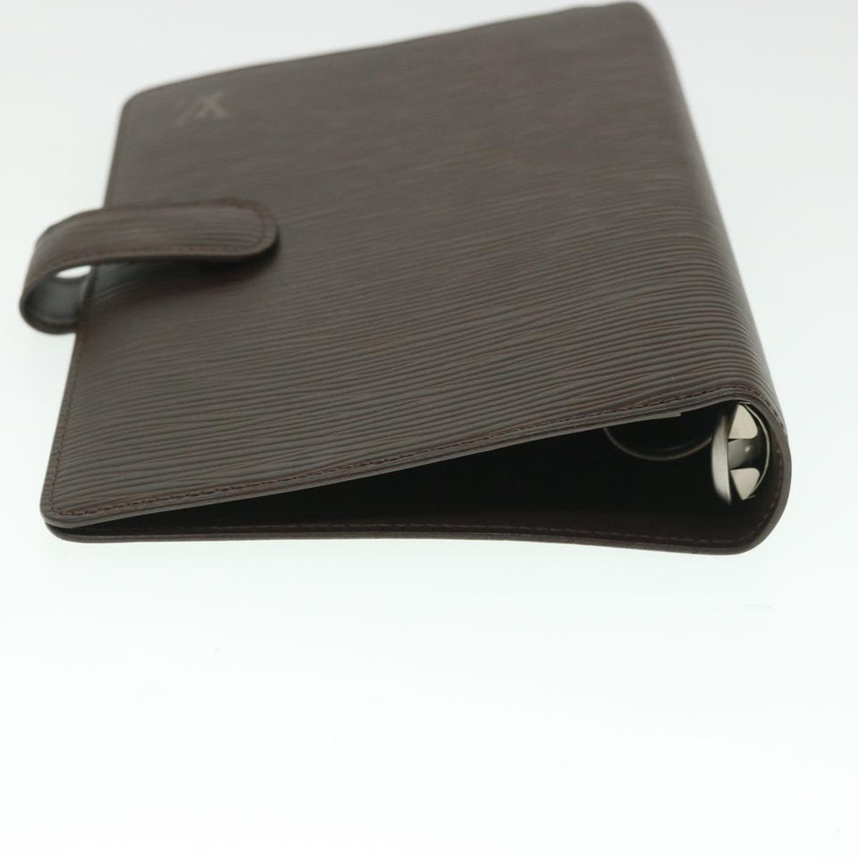LOUIS VUITTON Epi Agenda MM Day Planner Cover Mocha R2004D LV Auth 55090