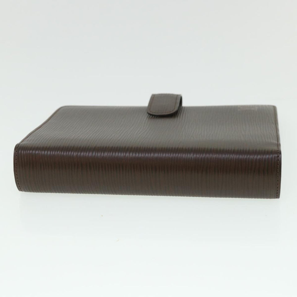 LOUIS VUITTON Epi Agenda MM Day Planner Cover Mocha R2004D LV Auth 55090
