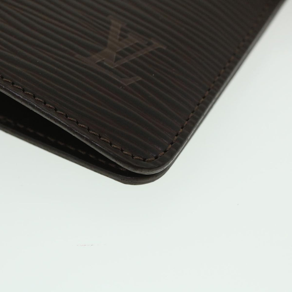 LOUIS VUITTON Epi Agenda MM Day Planner Cover Mocha R2004D LV Auth 55090