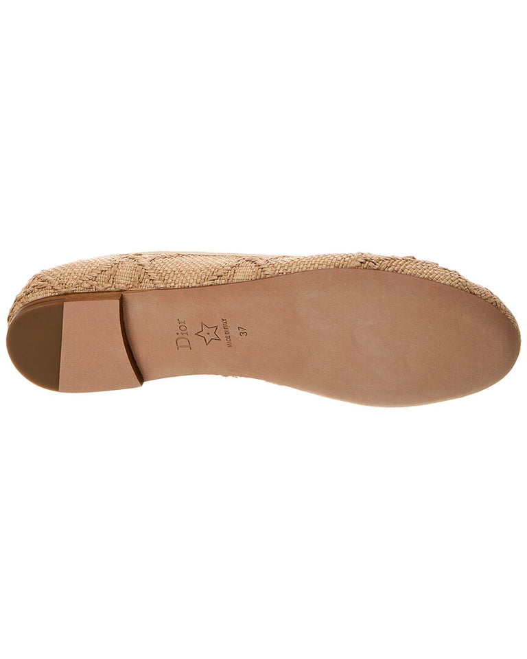 Dior Raffia Ballet Flat