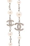 Chanel Pearl & CC Silver Necklace