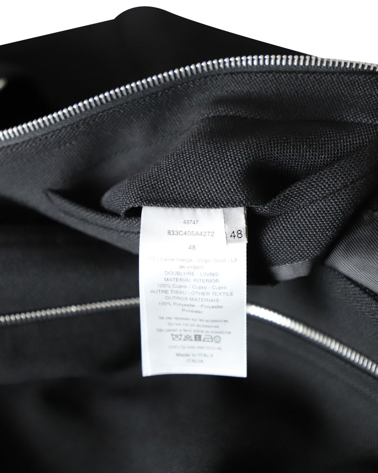 Dior Zipped Jacket in Black Virgin Wool