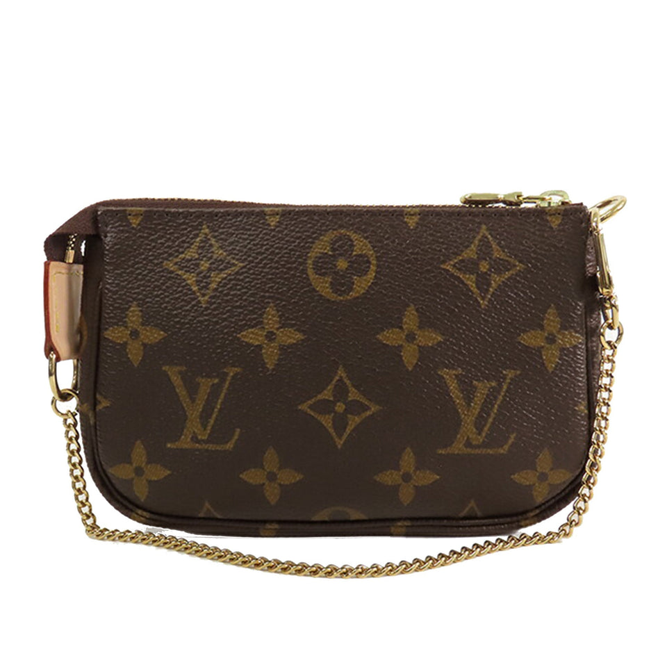 Brown Louis Vuitton Monogram Mini Pochette Accessoires Handbag