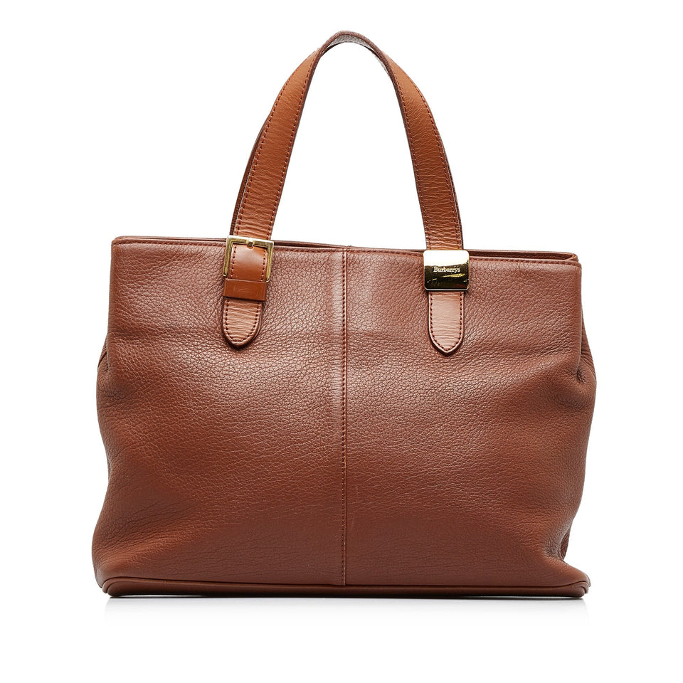 Brown Burberry Leather Tote