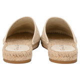 Dior Granville Embroidered Flat Espadrille Mules in White Cotton