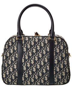 Dior Oblique Canvas & Leather Bowling Bag