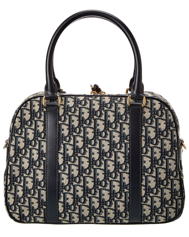 Dior Oblique Canvas & Leather Bowling Bag
