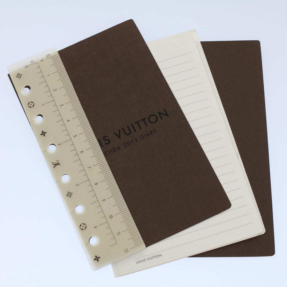 LOUIS VUITTON Yayoi Kusama Agenda PM Day Planner Cover White R21131 Auth 56462A