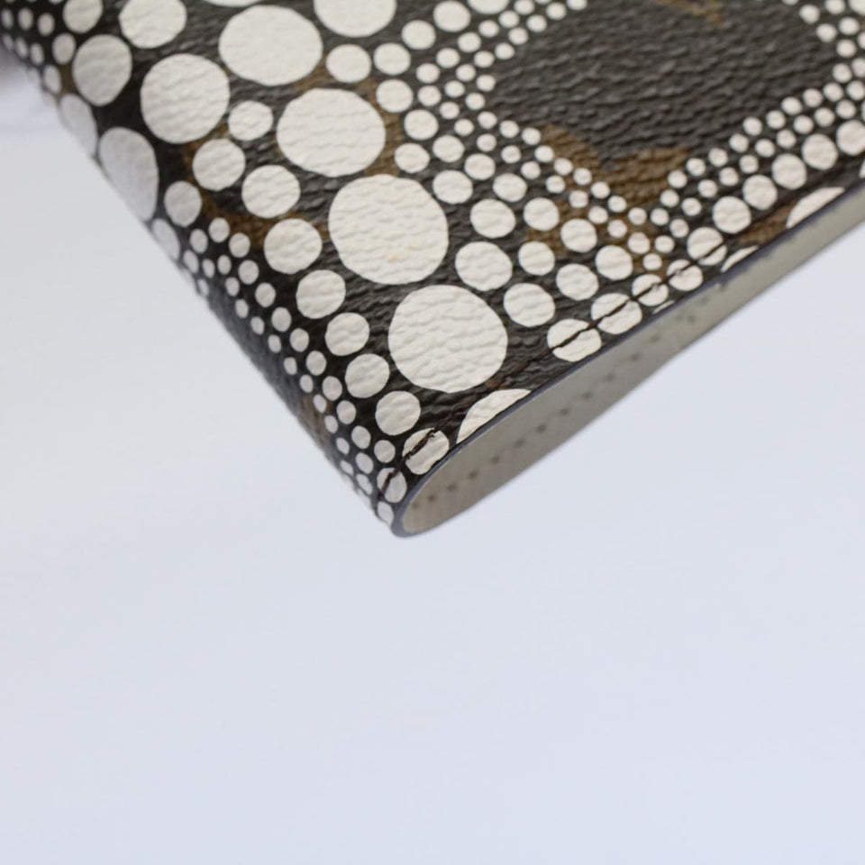 LOUIS VUITTON Yayoi Kusama Agenda PM Day Planner Cover White R21131 Auth 56462A